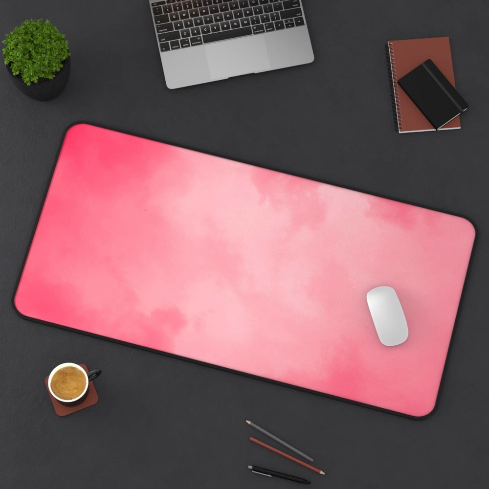 Bright Pink Clouds Keyboard Desk Pad | Laptop Mat | XL Large Mousepad
